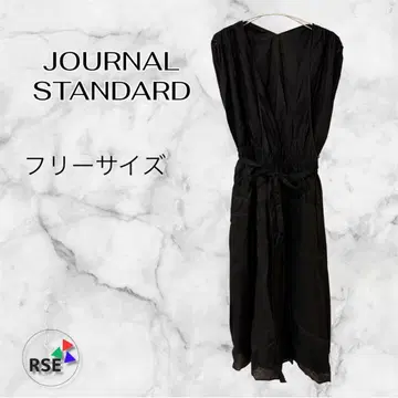 저널 스탠다드 린넨 롱 원피스 가디건풍 블랙