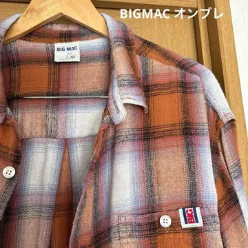 BIG MAC 옴브레 체크 플란넬 셔츠 M 사이즈