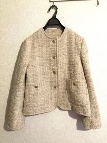 베이지 노카라 자켓 사이즈 0