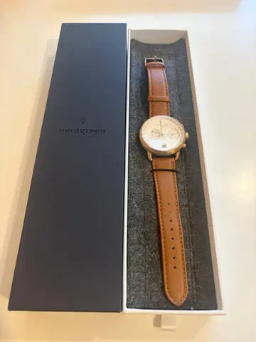 nordgreen 크로노그래프 손목시계 로즈 골드/브라운