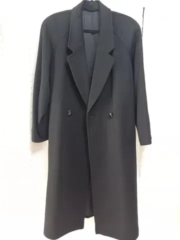 블랙 캐시미어 롱 코트