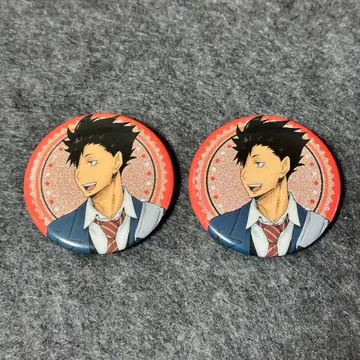 하이큐 캔뱃지 컬렉션 드링크판권 글리터 쿠로오 테츠로 2개