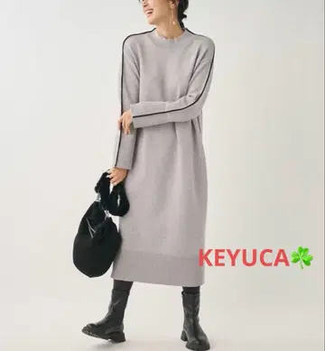 완판 색상 금기 새상품 터프 니트 배색 원피스 FREE