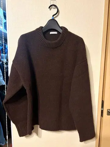 MITTERNACHT 울 캐시미어 니트 브라운 오버 사이즈