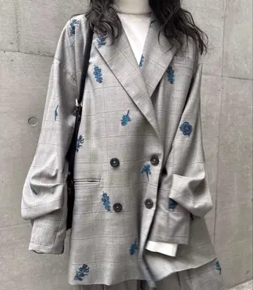 Ameri CHECK FLOWER PAPA JACKET M