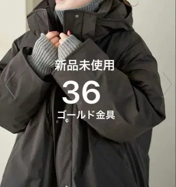 새상품 Spick and Span 2WAY 발수 다운 하프 코트 블랙