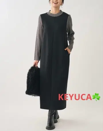 완판템 이번 시즌 새상품 니트 콤비 종이상자 원피스 FREE