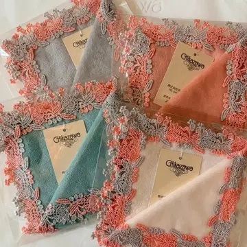 친택 레이스 새상품 로즈힙 4장 세트 핑크 피치 로몬도 블루