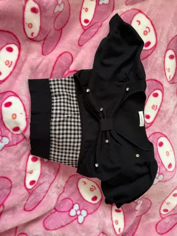 피움 pium 하운드투스 체크 리본 상의 2025ss