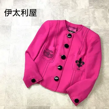 이타리야 노카라 자켓 가슴 포켓 마젠타 핑크