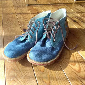 인디언 데님 스웨이드 하이컷 신발