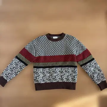 FRAY I.D 기하학 패턴 니트 스웨터