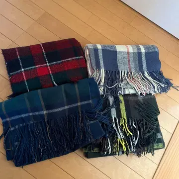 체크 디자인 스톨 4종 세트