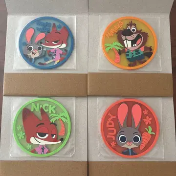 주토피아2 클리어 러버 코스터 4종 세트