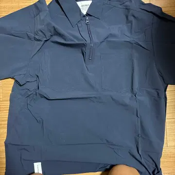 네이비 반팔 셔츠 집업