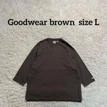 Goodwear 브라운 7부 소매 티셔츠 L 사이즈