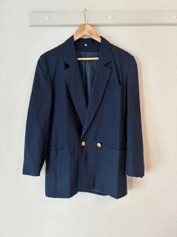 구제 의류 C&A 네이비 더블 버튼 테일러드 자켓