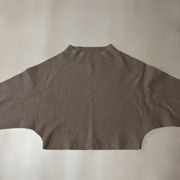 브라운 하이넥 니트 오부소매