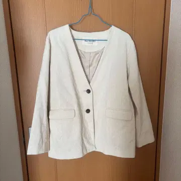 Ray BEAMS 노카라 자켓 아이보리