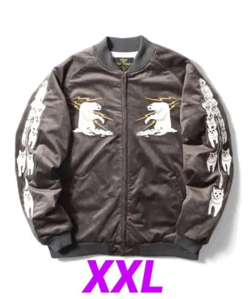 HOUSTON 벨벳 스카잔 ALASKA 패턴 수베니어 자켓 XXL