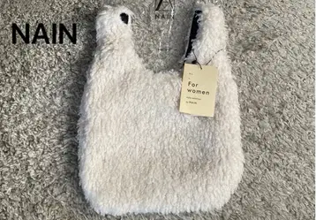 새상품 NAIN 퍼 토트백
