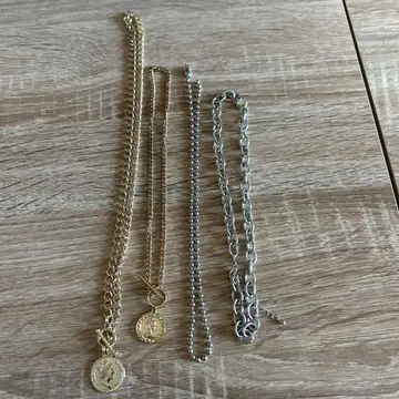 골드 체인 목걸이 코인 펜던트 포함