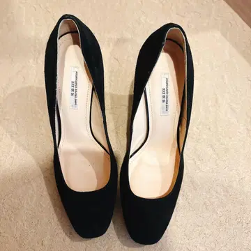 블랙 스웨이드 스틸레토 하이힐