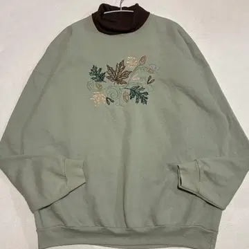 90s PFI Fashions Fall Leaves 자수 맨투맨