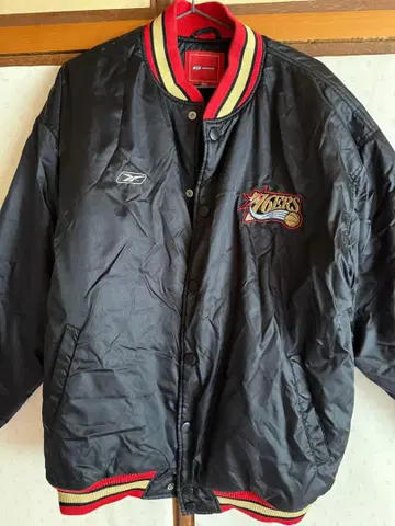 Reebok 76ers 나일론 자켓 L 바시티 자켓