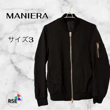 MANIERA 마니에라 MA 1 자켓 점퍼 블랙 남성용 M~L