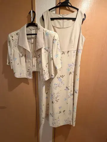 꽃무늬 원피스 볼레로 세트 레트로 쇼와 빈티지풍 새상품급