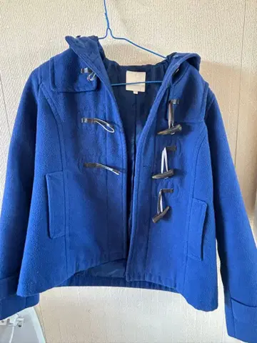 네이비 더플 코트 후드 부착