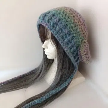 양 보닛 핸드메이드 니트 모자 고양이 귀 니트 모자 그런지 y2k