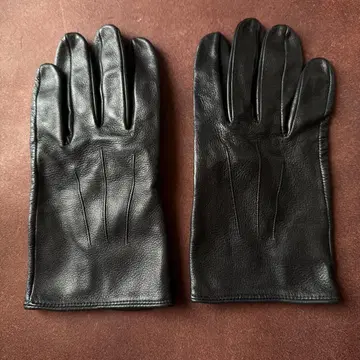 DENTS 블랙 가죽 장갑
