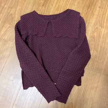 시루무린 searoomlynn 니트 보르도 상의