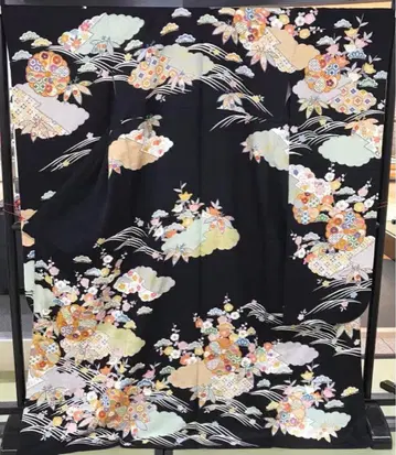 새상품급 순수 실크 후리소데 기성복 리메이크 bl-017