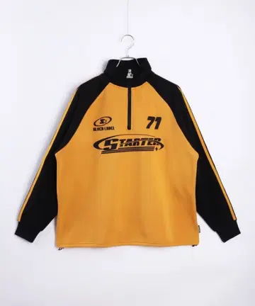 STARTER BLACKLABEL 유니폼풍 하프 지퍼 속기모 맨투맨