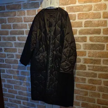 HYKE 퀼팅 롱 코트 M 블랙