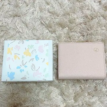 황궁 지갑 핑크 베이지