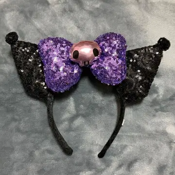 산리오 퓨로랜드 쿠로미 스팽글 반짝반짝 머리띠