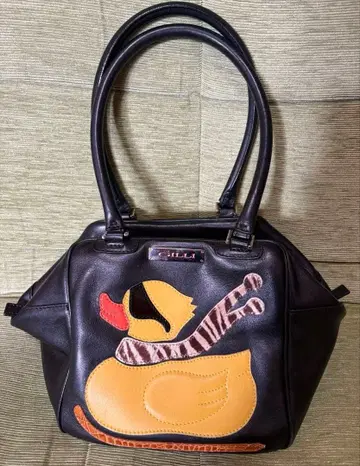 GILLI 지리 핸드백 큐브 백 가죽 오리