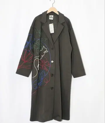 스칼라 153762: 사인풍 코드 덧댐 트윌 기모 x 보아 롱 코트