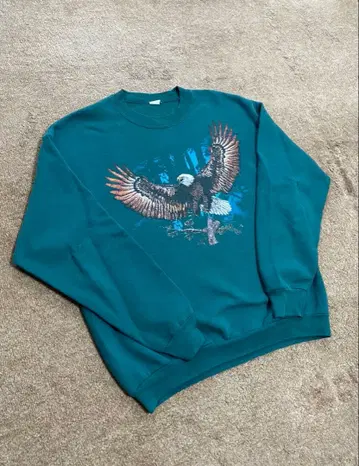 90s USA제 맨투맨 | 이글 | 그린