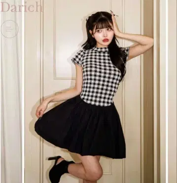 Darich 깅엄 체크 미니 원피스