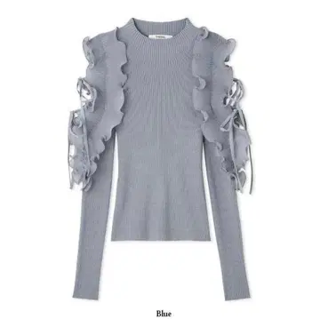 SNIDEL 프릴 도킹 니트 풀오버