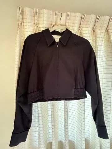 NAVE 블랙 벌키 트윌 집업 블루종