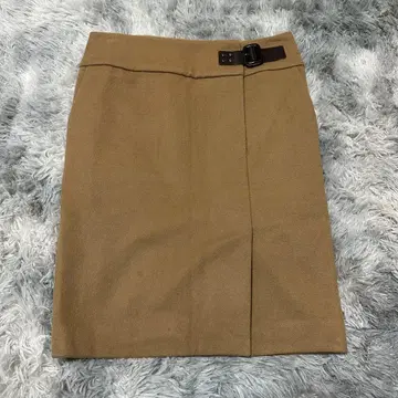 [ ADORE ] 스커트 카멜 무릎 기장 S 사이즈 페이크 벨트 포함