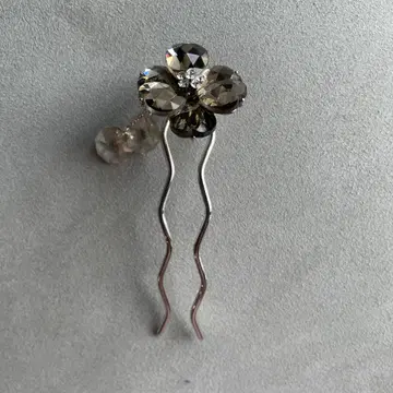 크리스탈 꽃 디자인 비녀
