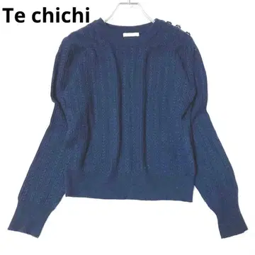 테치치 긴팔 니트 풀오버 스웨터 케이블 짜임 캐주얼 가을 겨울