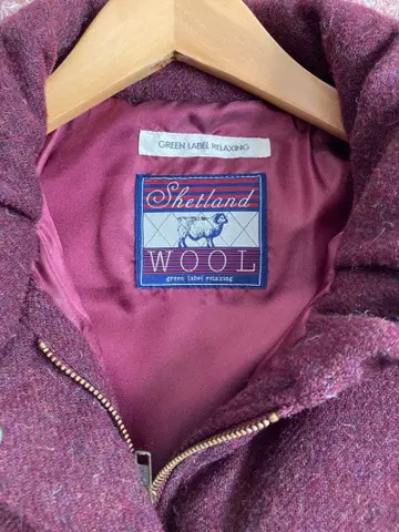 GREEN LABEL RELAXING 셰틀랜드 울 다운 자켓